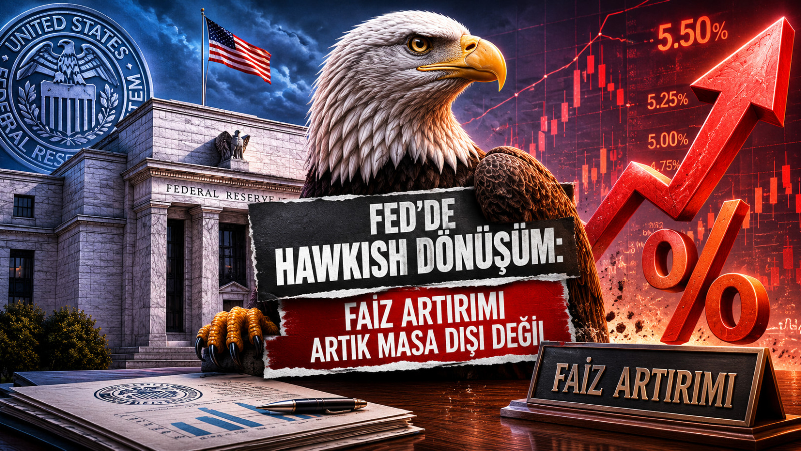 Fed'de Hawkish Dönüşüm: Faiz Artırımı Artık Masa Dışı Değil
