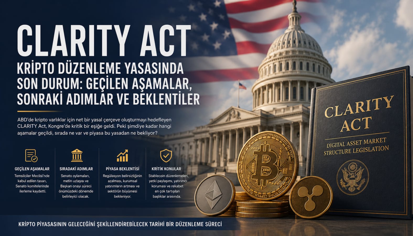 CLARITY Act: Kripto Piyasasının Beklediği Düzenleme Yasasında Son Durum