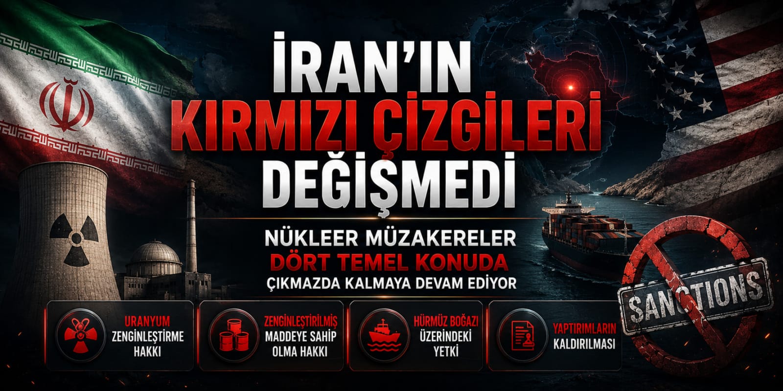 İran'ın Kırmızı Çizgileri Değişmedi; Nükleer Müzakereler Dört Temel Konuda Çıkmazda Kalmaya Devam Ediyor