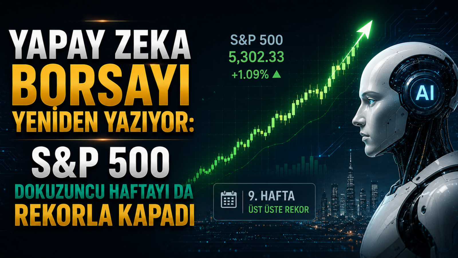 Yapay Zeka Borsayı Yeniden Yazıyor: S&P 500 Dokuzuncu Haftayı da Rekorla Kapadı