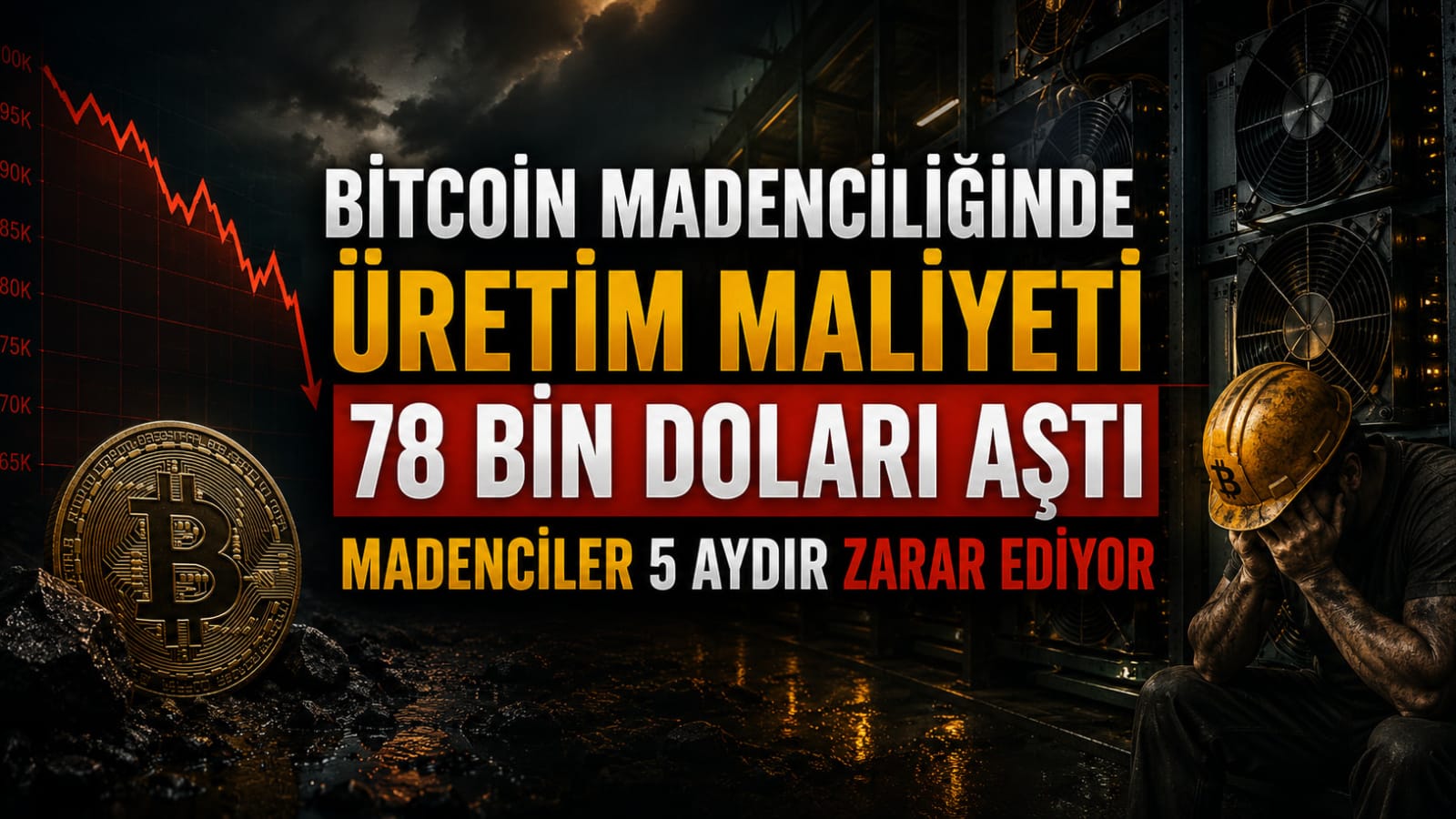 Bitcoin Madenciliğinde Üretim Maliyeti 78 Bin Doları Aştı, Madenciler 5 Aydır Zarar Ediyor