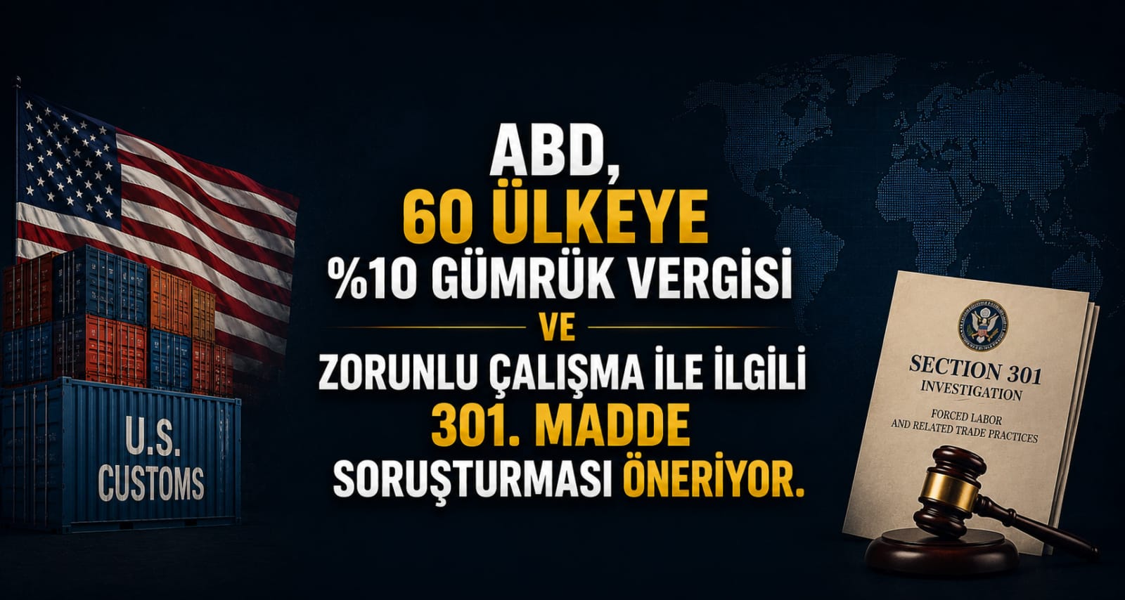Trump Vazgeçmiyor. ABD, 60 Ülkeye %10 Gümrük Vergisi ve Zorunlu Çalışma ile İlgili 301. Madde Soruşturması Öneriyor