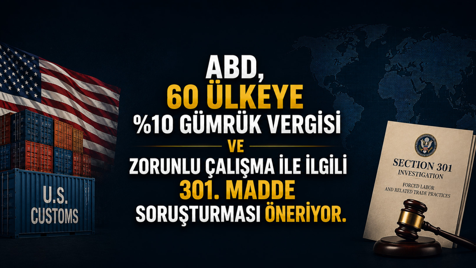 Trump Vazgeçmiyor. ABD, 60 Ülkeye %10 Gümrük Vergisi ve Zorunlu Çalışma ile İlgili 301. Madde Soruşturması Öneriyor