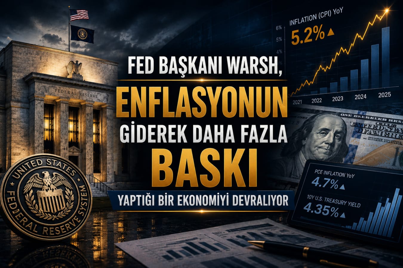 Fed Başkanı Warsh, Enflasyonun Giderek Daha Fazla Baskı Yaptığı Bir Ekonomiyi Devralıyor