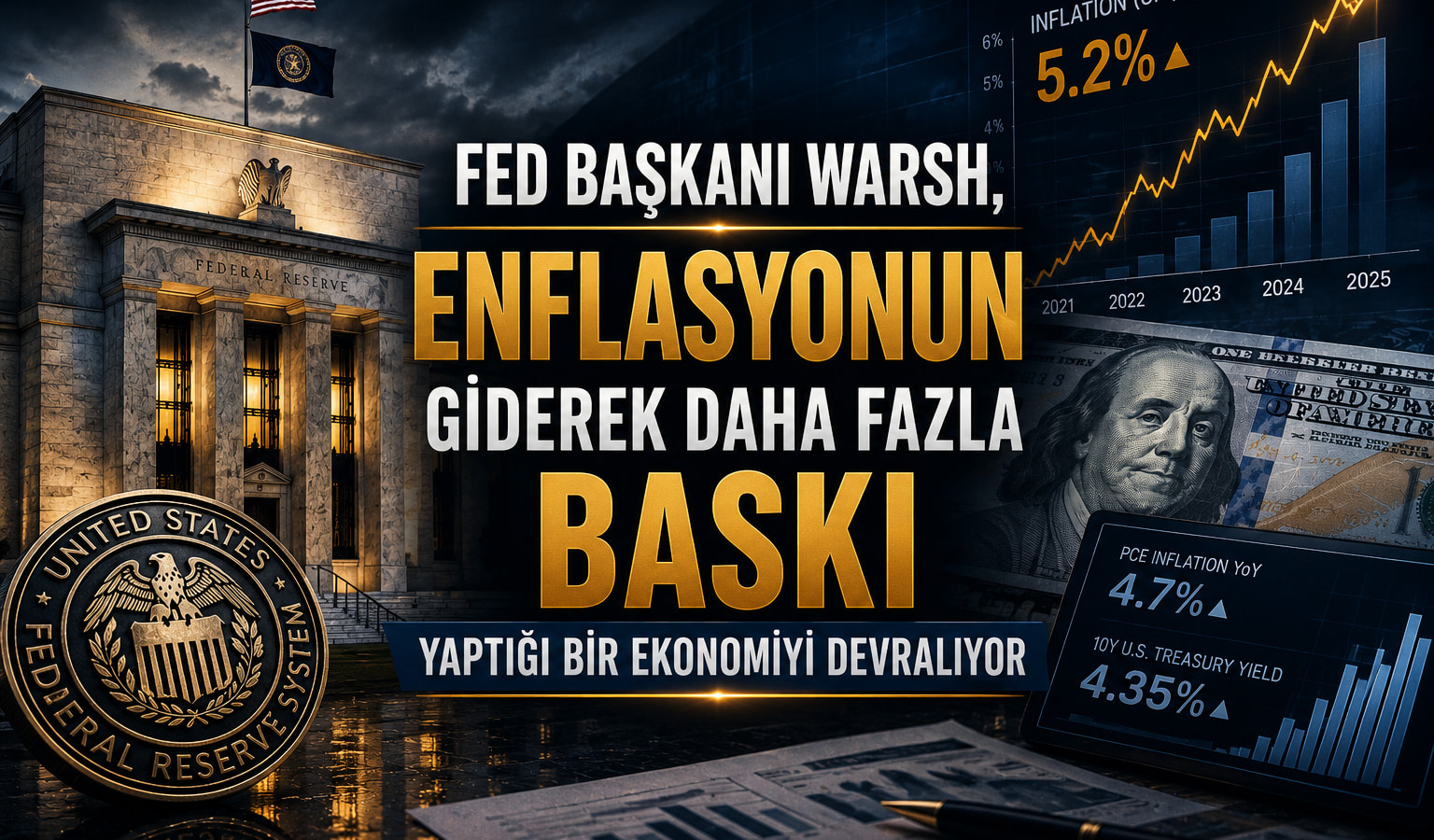Fed Başkanı Warsh, Enflasyonun Giderek Daha Fazla Baskı Yaptığı Bir Ekonomiyi Devralıyor
