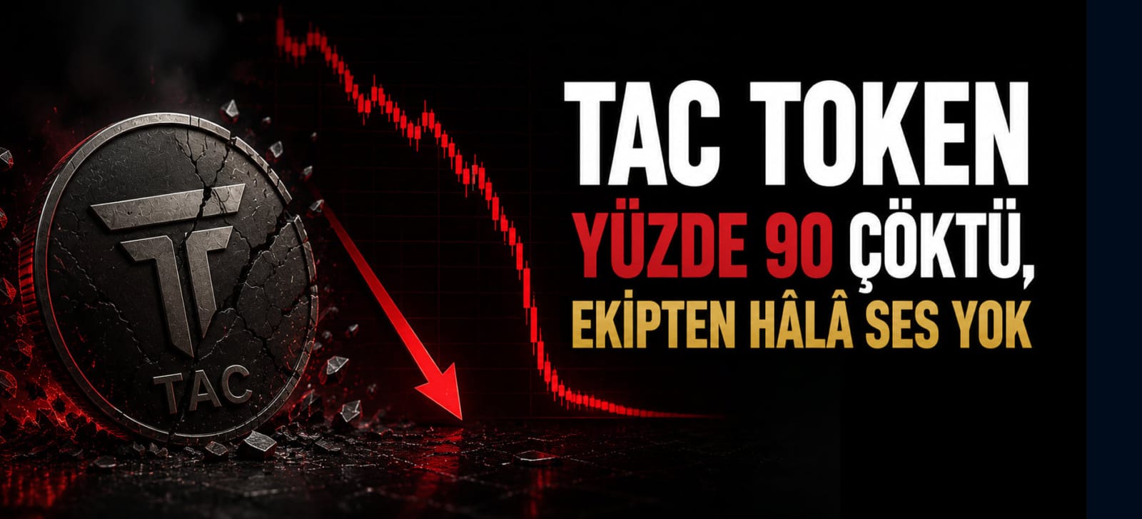TAC Token Yüzde 90 Çöktü, Ekipten Hâlâ Ses Yok