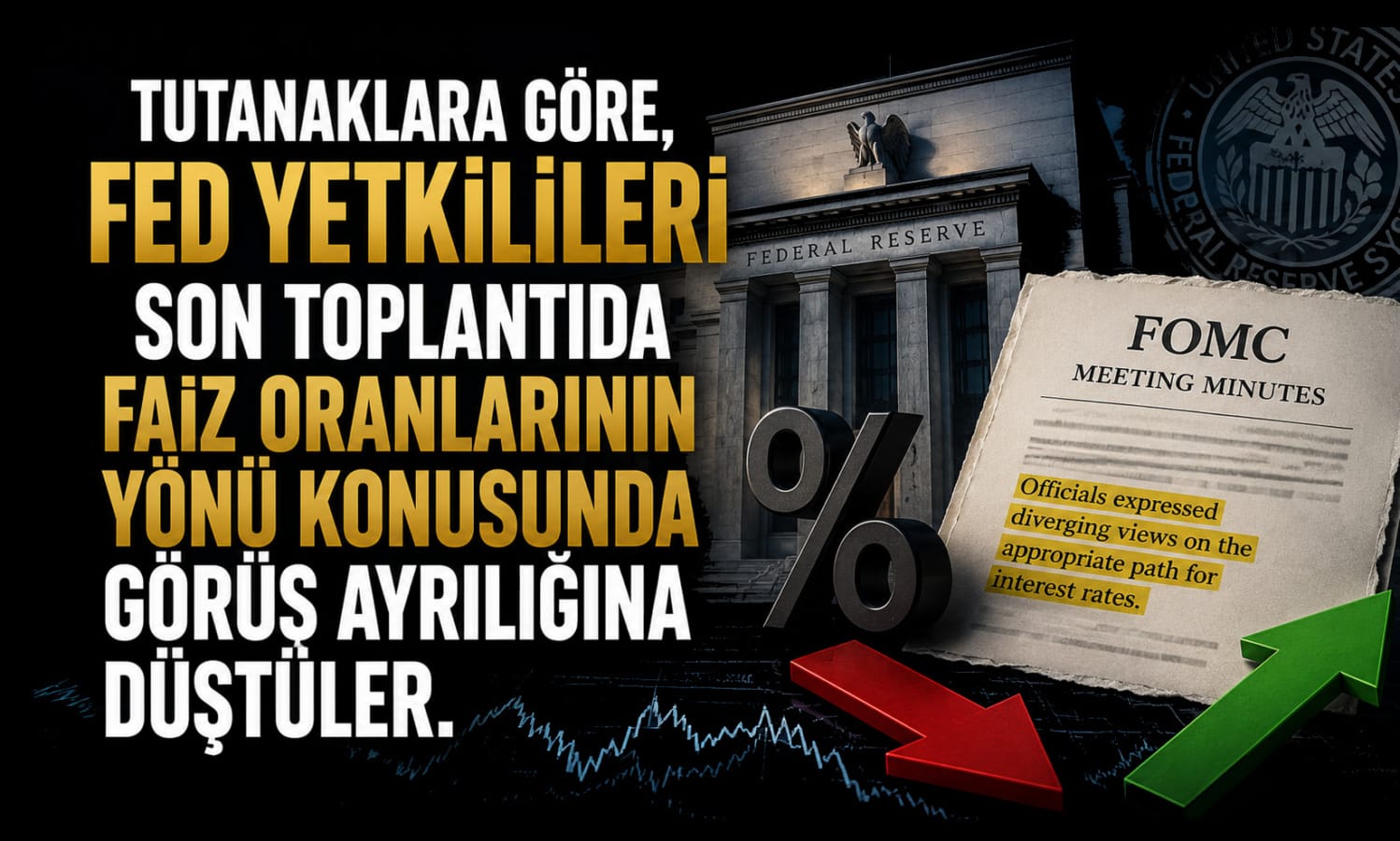 Tutanaklara göre, FED Yetkilileri Son Toplantıda Faiz Oranlarının Yönü Konusunda Görüş Ayrılığına Düştüler