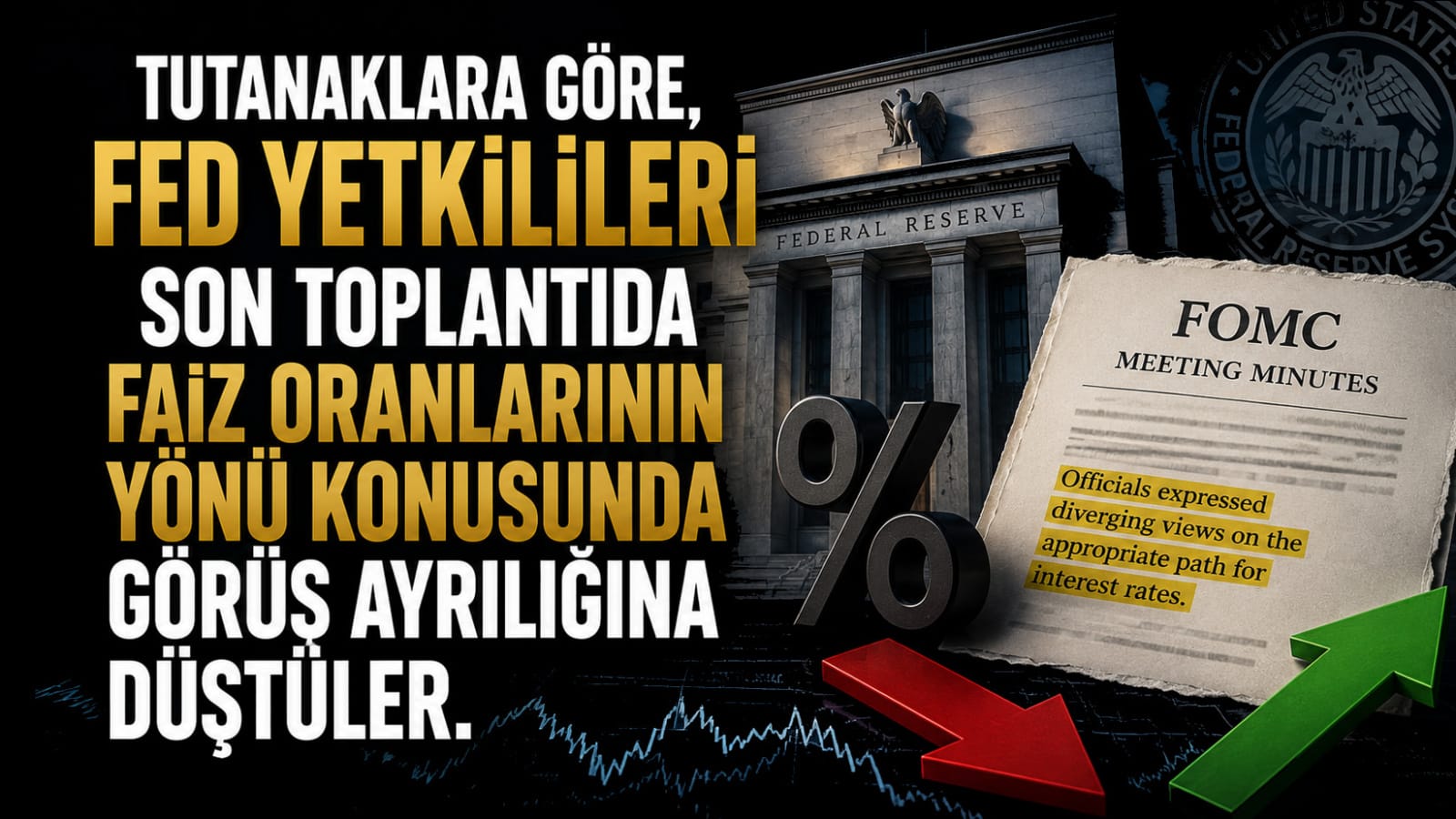 Tutanaklara göre, FED Yetkilileri Son Toplantıda Faiz Oranlarının Yönü Konusunda Görüş Ayrılığına Düştüler