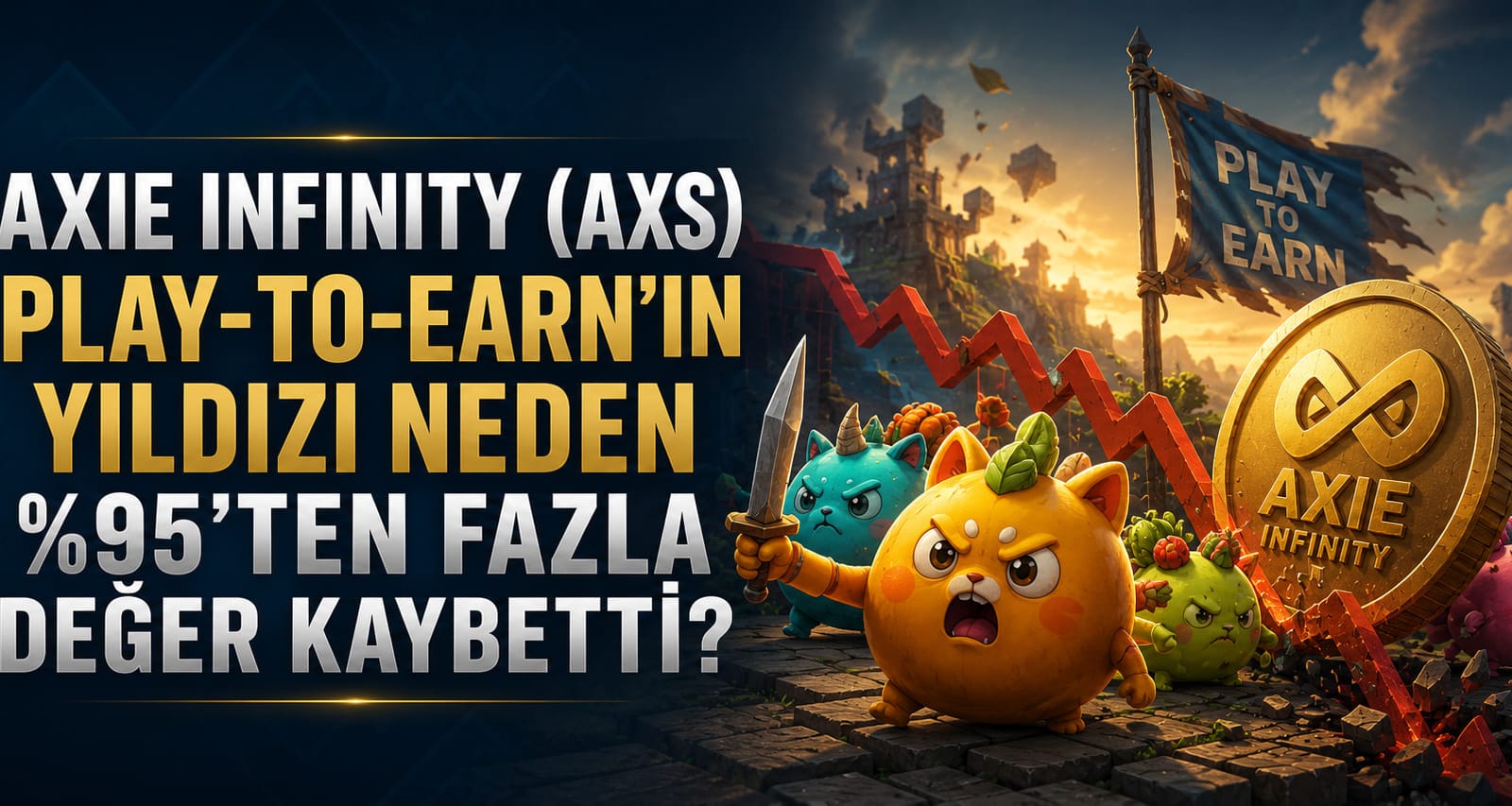Axie Infinity (AXS) Nedir? Play-to-Earn'in Yıldızı Neden %95'ten Fazla Değer Kaybetti?