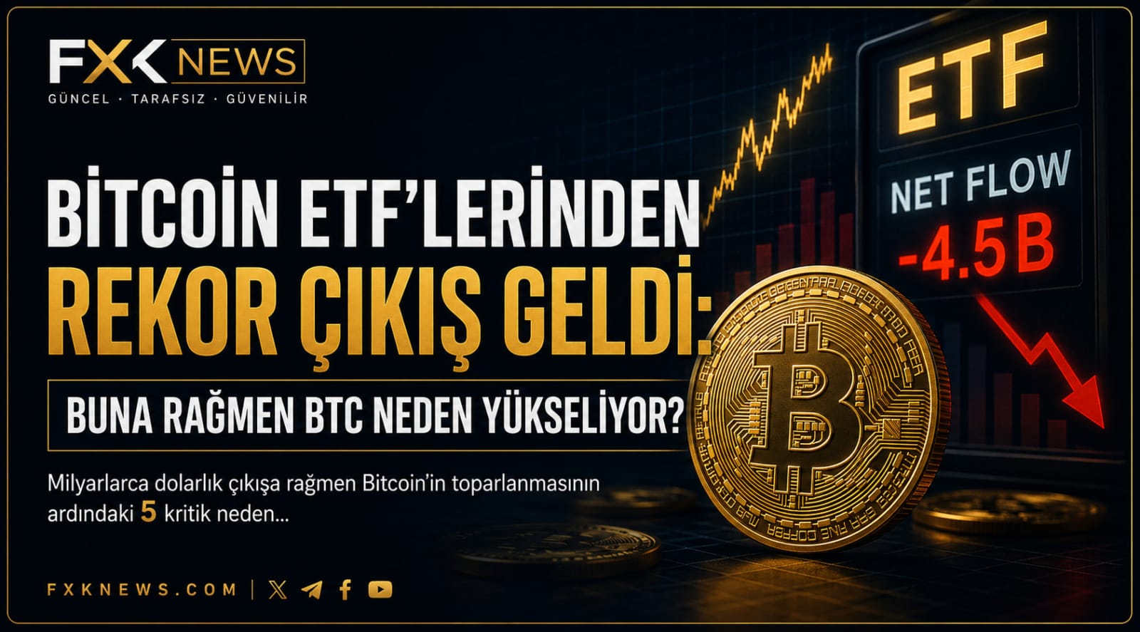 Bitcoin ETF'lerinden Rekor Çıkış Geldi: Buna Rağmen BTC Neden Yükseliyor?
