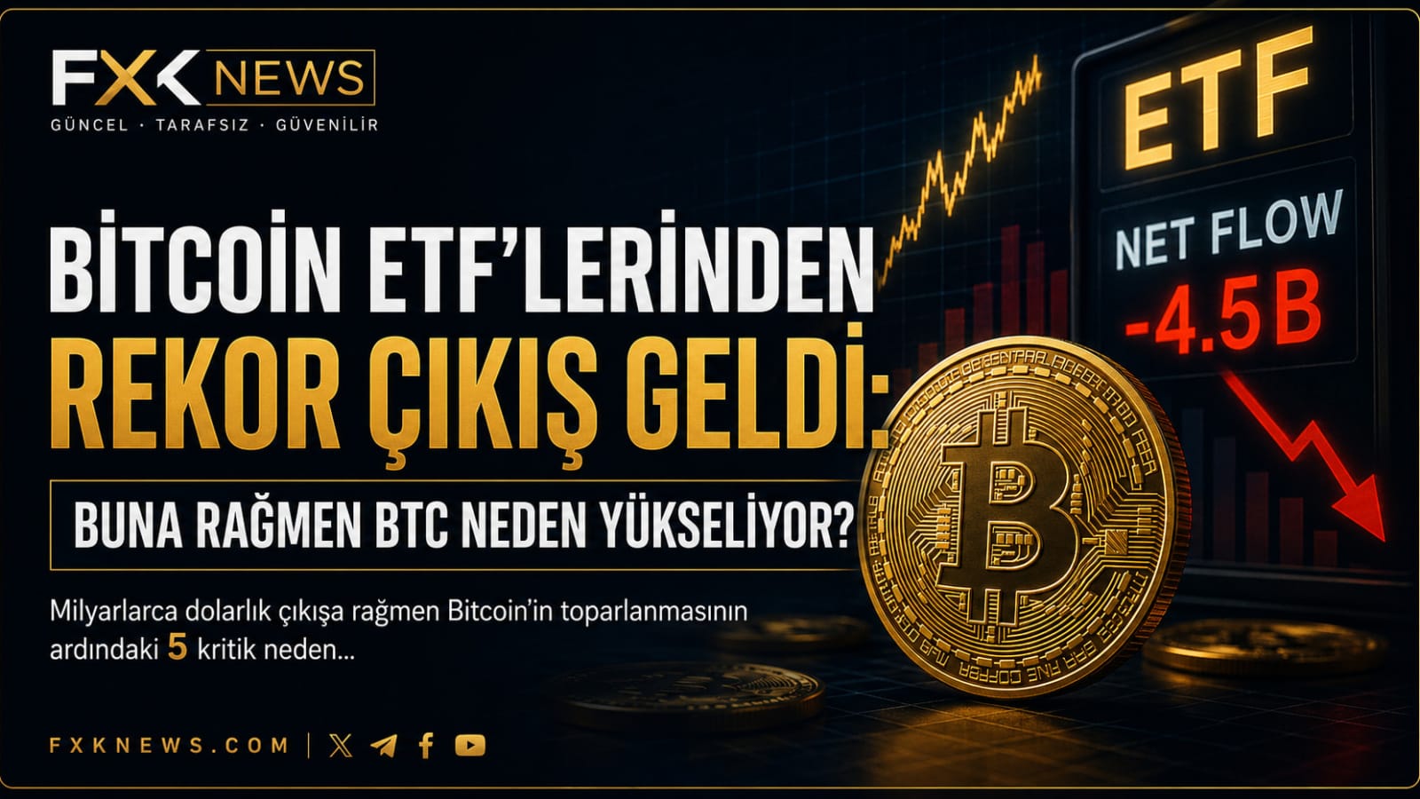 Bitcoin ETF'lerinden Rekor Çıkış Geldi: Buna Rağmen BTC Neden Yükseliyor?