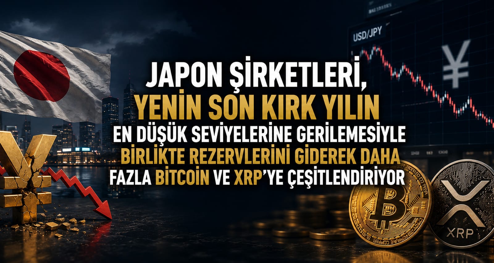 Japon Şirketleri, Japon Yen'inin Değer Kaybetmesiyle Bitcoin ve XRP'ye Yöneliyor
