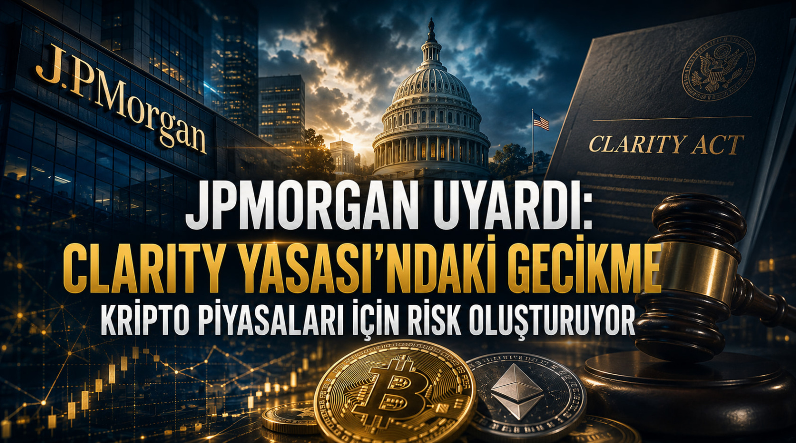 JPMorgan: CLARITY Yasası'ndaki Gecikme Kripto Piyasaları İçin Risk Oluşturuyor