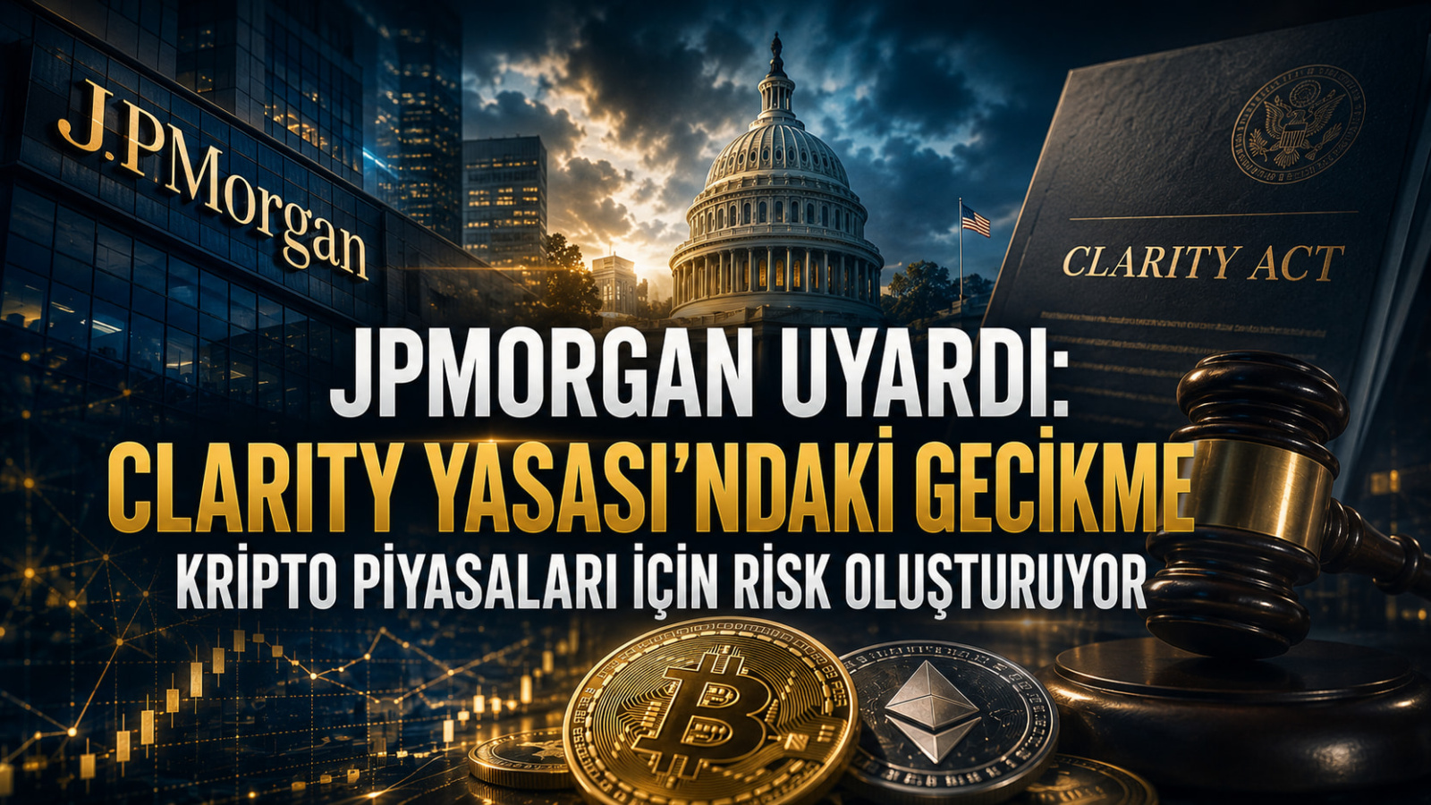 JPMorgan: CLARITY Yasası'ndaki Gecikme Kripto Piyasaları İçin Risk Oluşturuyor