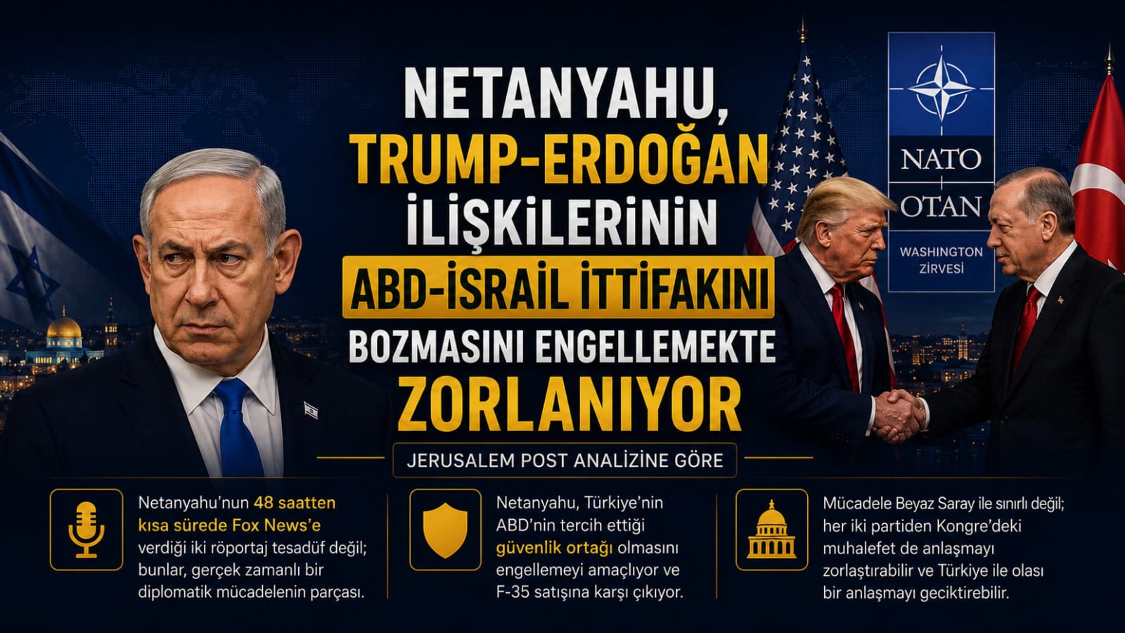Netanyahu, Trump-Erdoğan İlişkilerinin ABD-İsrail İttifakını Bozmasını Engellemekte Zorlanıyor