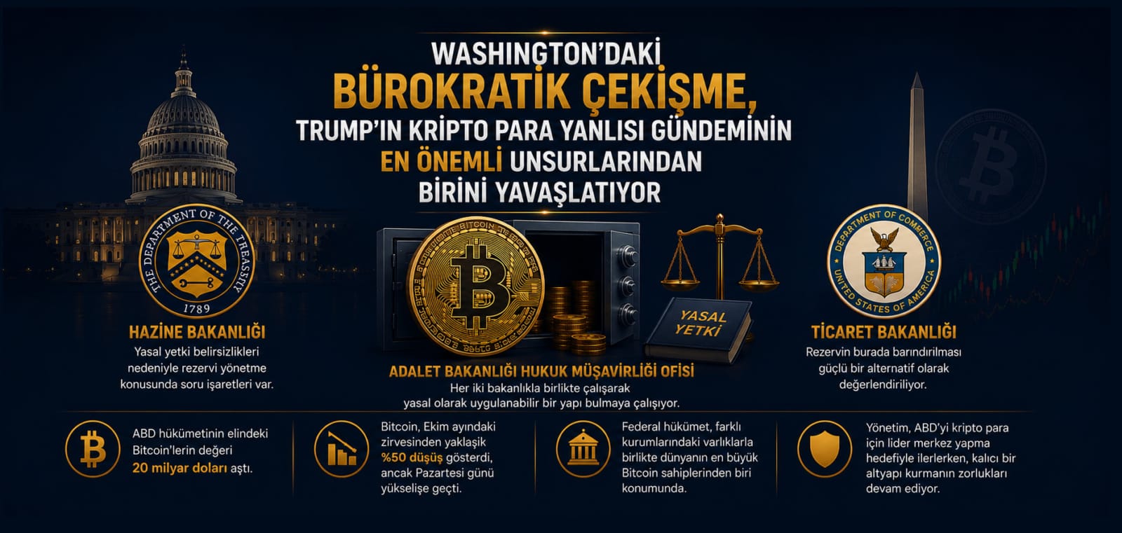 ABD Kurumları Arasındaki Yetki Çatışması, Trump'ın Stratejik Bitcoin Rezerv Planını Tehdit Ediyor