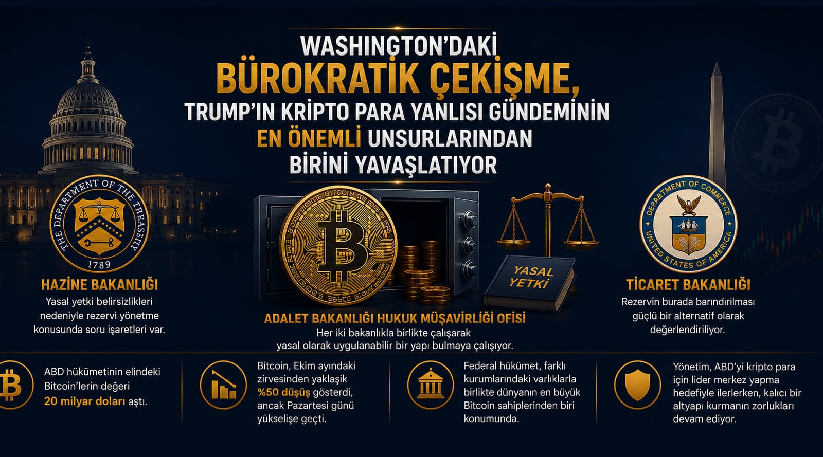 ABD Kurumları Arasındaki Yetki Çatışması, Trump'ın Stratejik Bitcoin Rezerv Planını Tehdit Ediyor