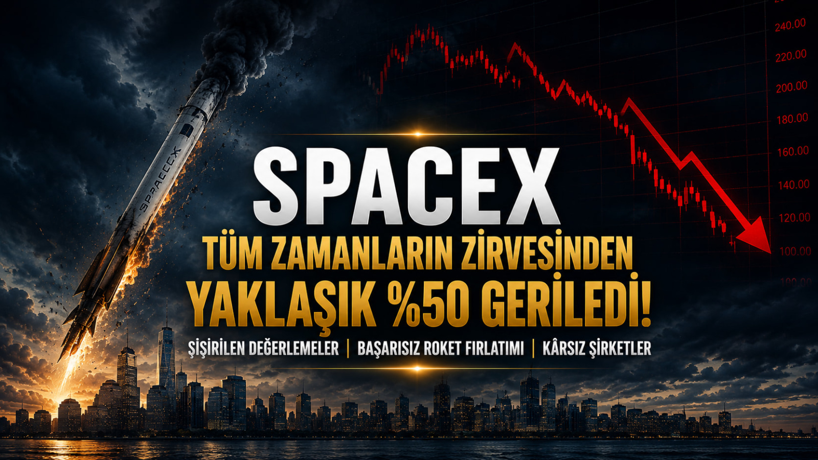 SpaceX Halka Arz Coşkusu Kısa Sürdü: Yaklaşık 1 Trilyon Dolarlık Değer Silindi