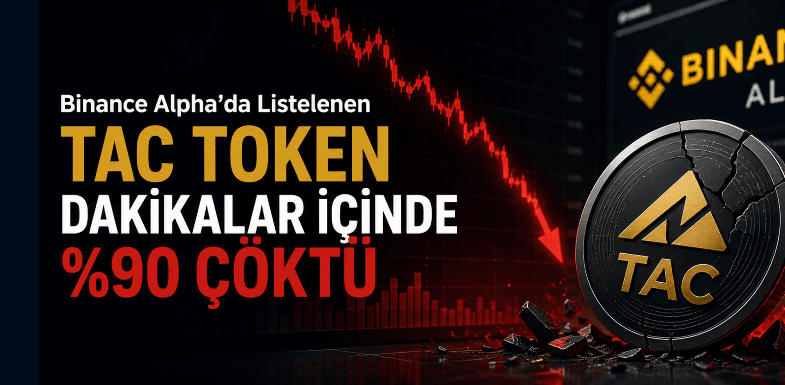 TAC Token Dakikalar İçinde %90 Çöktü: Resmi Açıklama Bekleniyor