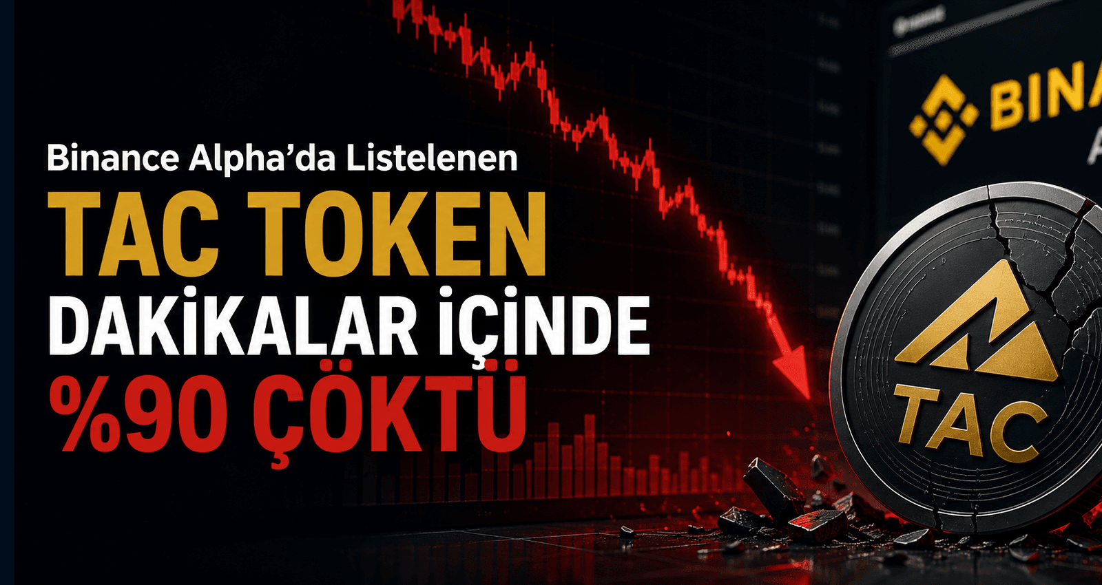TAC Token Dakikalar İçinde %90 Çöktü: Resmi Açıklama Bekleniyor