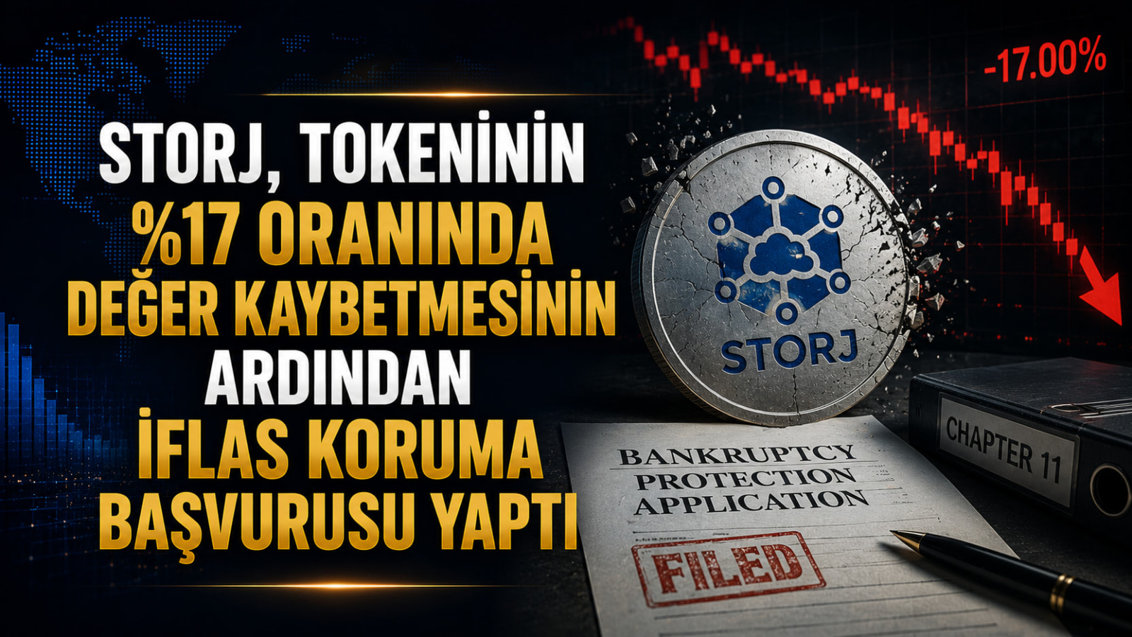Storj, Tokeninin %17 Oranında Değer Kaybetmesinin Ardından İflas Koruma Başvurusu Yaptı