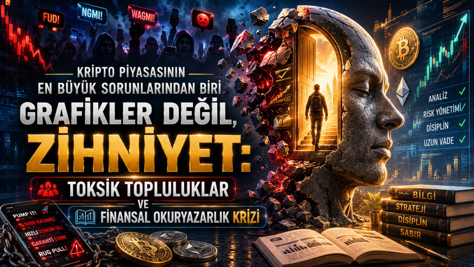 Kripto Piyasasının En Büyük Sorunlarından Biri Grafikler Değil, Zihniyet: Toksik Topluluklar ve Finansal Okuryazarlık Krizi