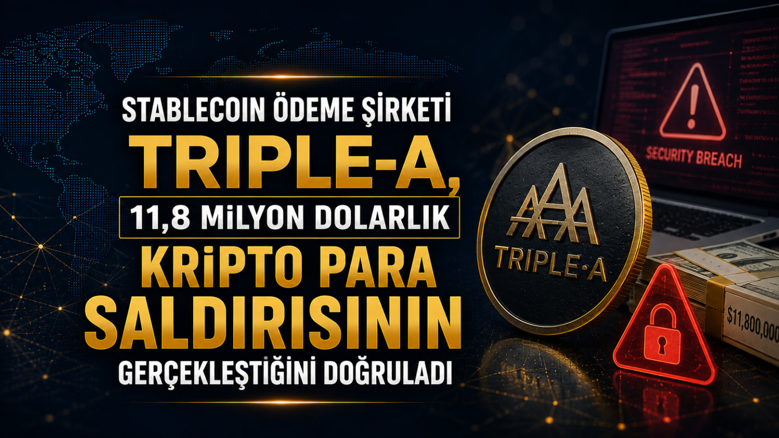 Stablecoin Ödeme Şirketi Triple-A, 11,8 Milyon Dolarlık Kripto Para Saldırısının Gerçekleştiğini Doğruladı