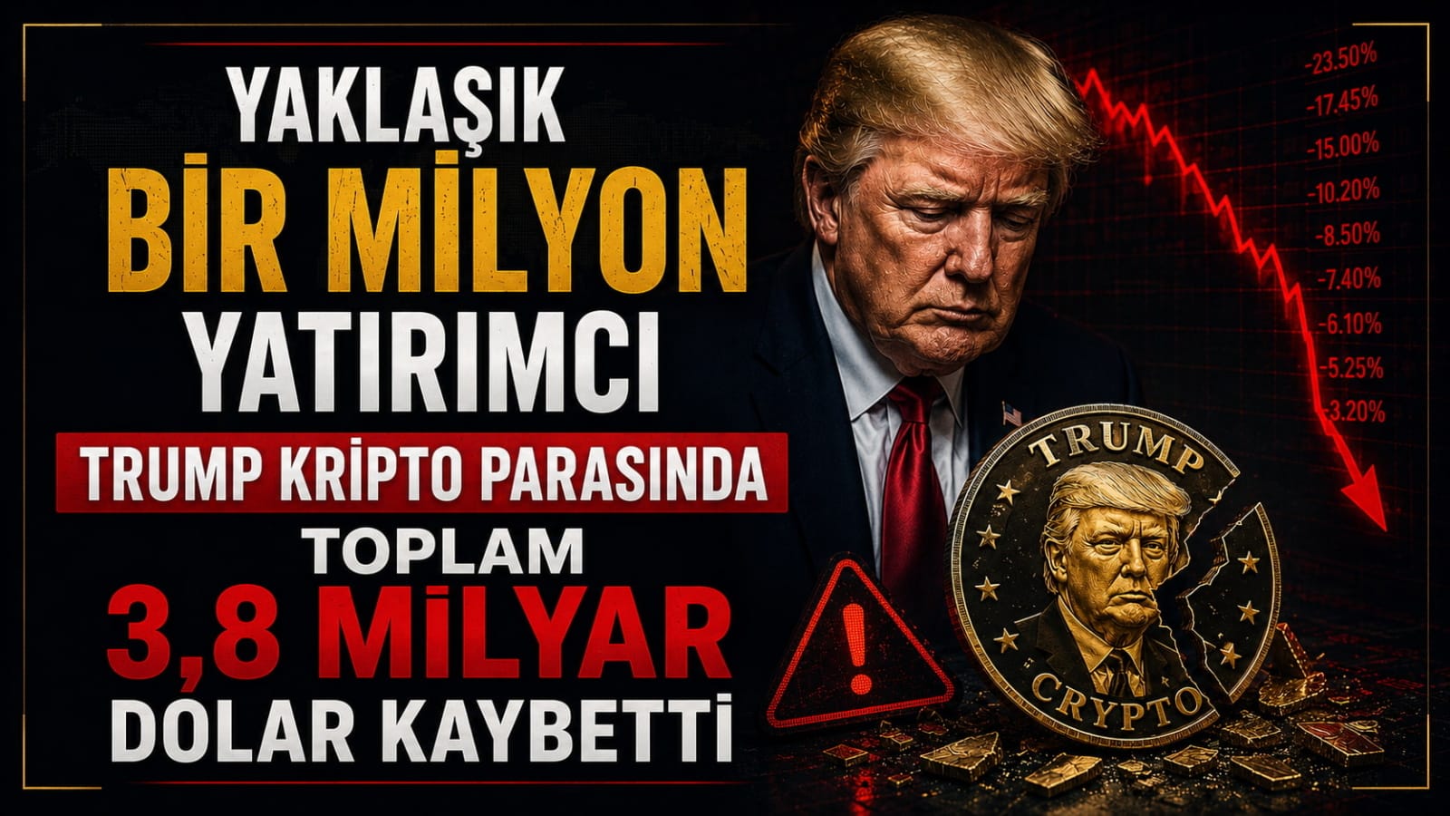 Yaklaşık Bir Milyon Yatırımcı Trump Kripto Parasında Toplam 3,8 Milyar Dolar Kaybetti