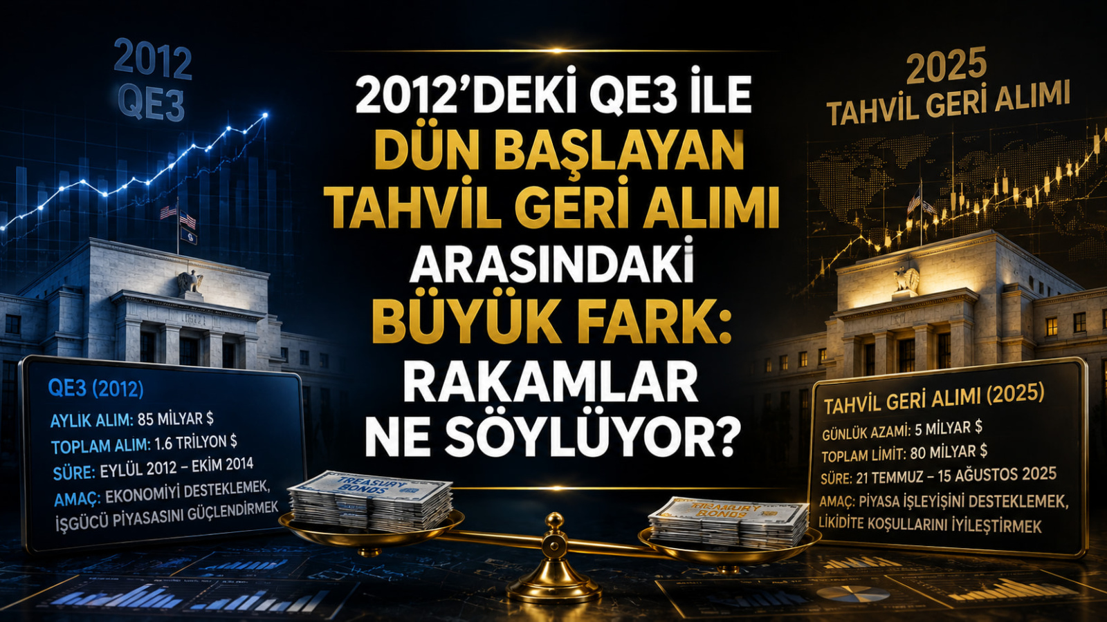 2012’deki QE3 ile Dün Başlayan Tahvil Geri Alımı Arasındaki Büyük Fark: Rakamlar Ne Söylüyor?
