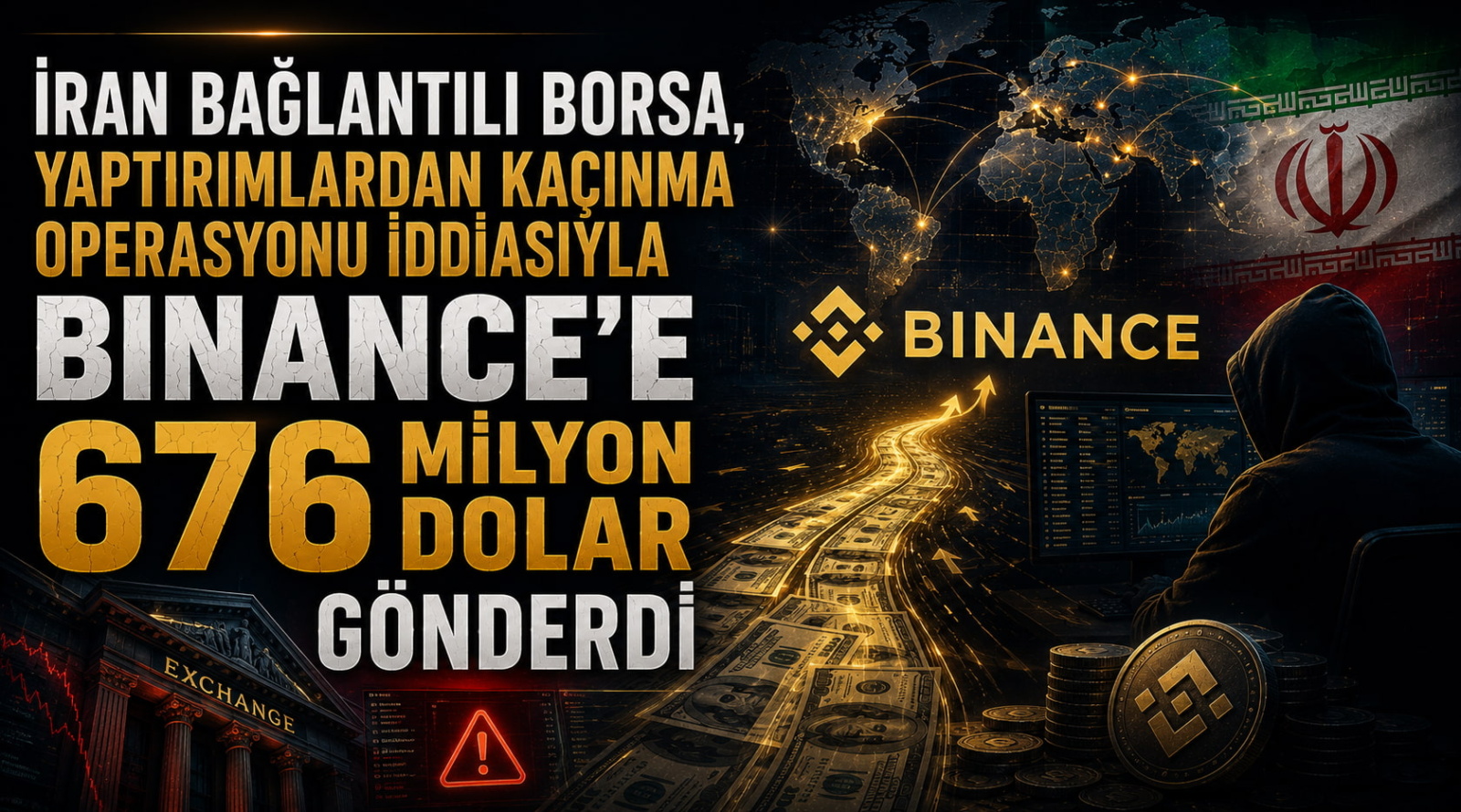 İran Bağlantılı Borsa, Yaptırımlardan Kaçınma Amacıyla Binance'e 676 milyon Dolar Gönderdi