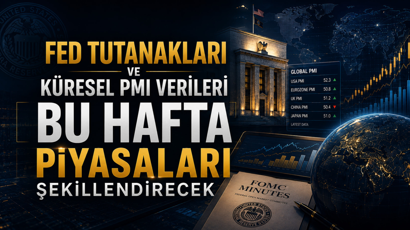 Fed Tutanakları ve Küresel PMI Verileri Bu Hafta Piyasaları Şekillendirecek