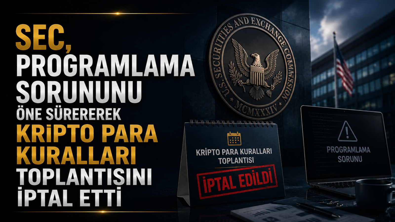 SEC, Programlama Sorununu Öne Sürererek Kripto Para Kuralları Toplantısını İptal Etti