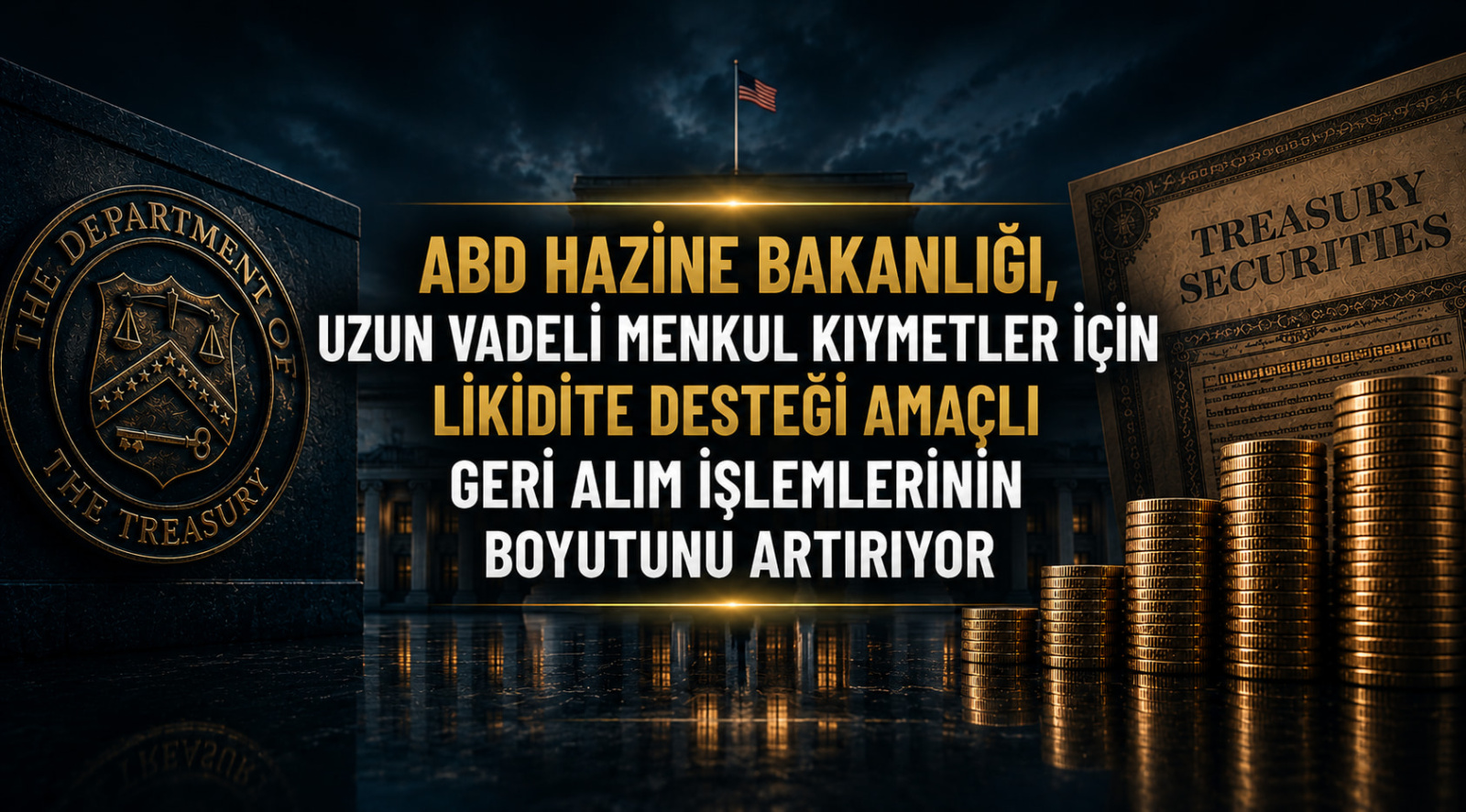 ABD Hazine Bakanlığı, Uzun Vadeli Menkul Kıymetler İçin Likidite Desteği Amaçlı Geri Alım İşlemlerinin Boyutunu Artırıyor