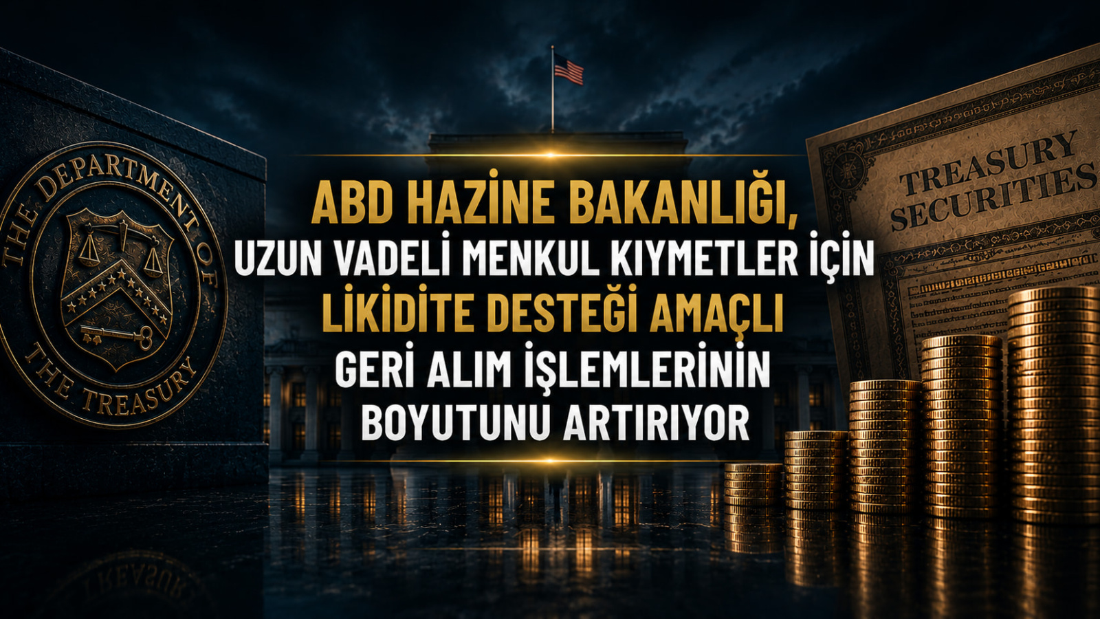 ABD Hazine Bakanlığı, Uzun Vadeli Menkul Kıymetler İçin Likidite Desteği Amaçlı Geri Alım İşlemlerinin Boyutunu Artırıyor