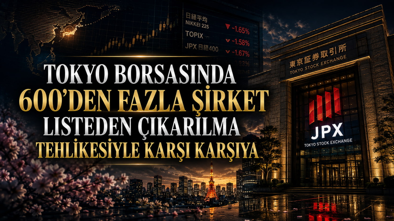 Tokyo Borsasında 600'den Fazla Şirket Listeden Çıkarılma Tehlikesiyle Karşı Karşıya