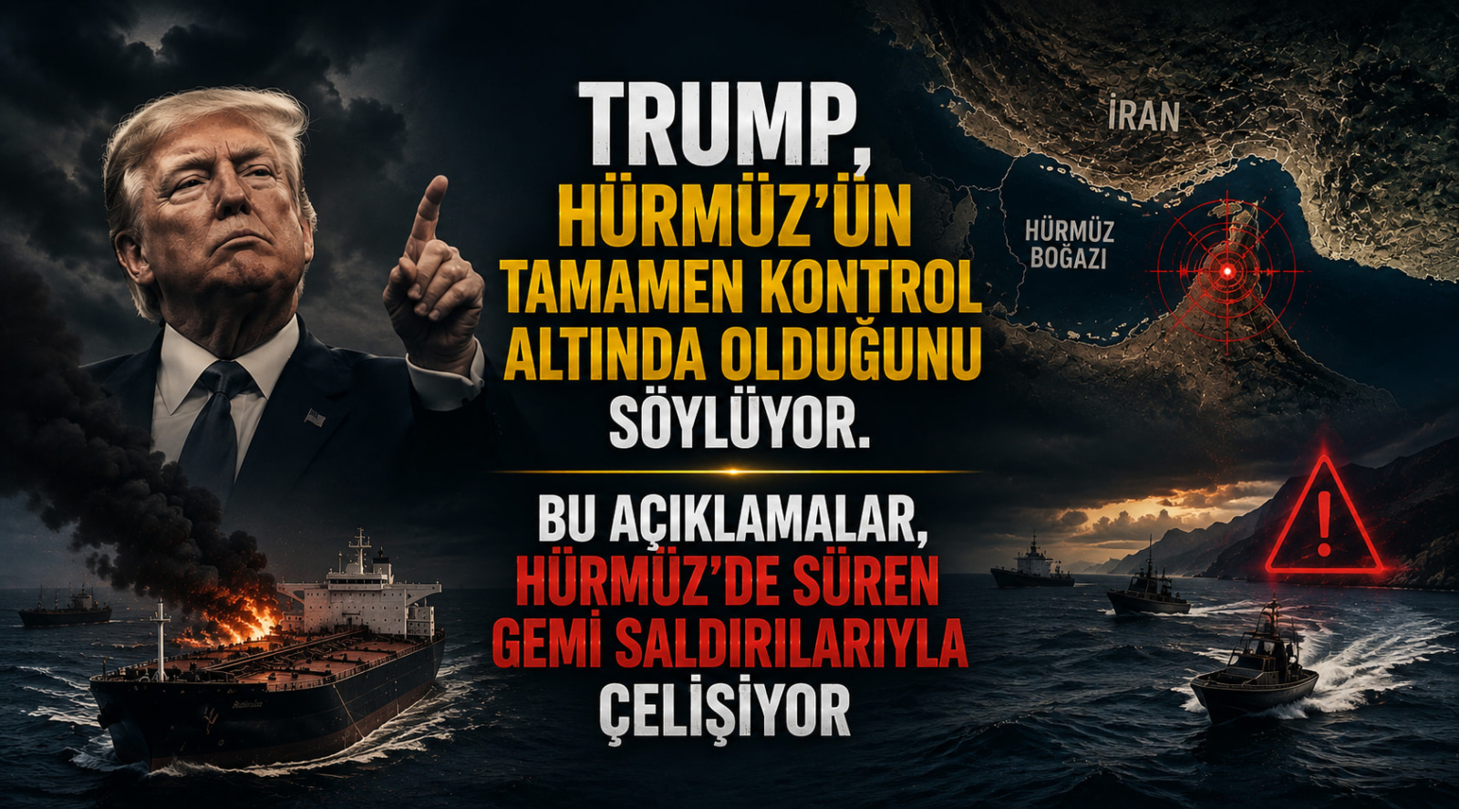 Trump, Hürmüz'ün Tamamen Kontrol Altında Olduğunu Söylüyor. Bu Açıklamalar, Hürmüz'de Süren Gemi Saldırılarıyla Çelişiyor
