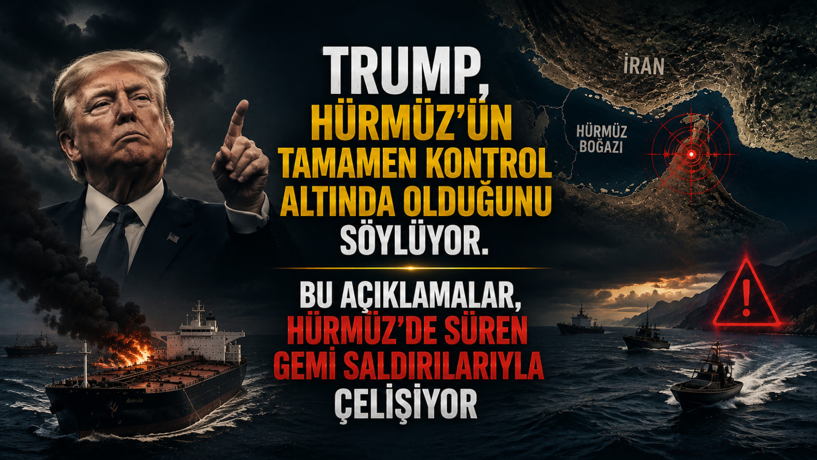Trump, Hürmüz'ün Tamamen Kontrol Altında Olduğunu Söylüyor. Bu Açıklamalar, Hürmüz'de Süren Gemi Saldırılarıyla Çelişiyor