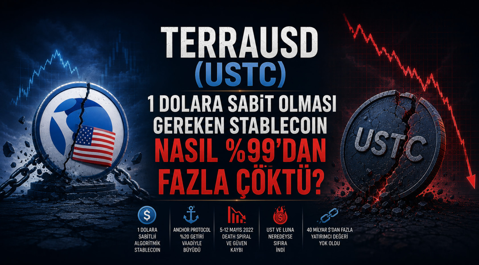 TerraUSD (USTC) Nedir? 1 Dolara Sabit Olması Gereken Stablecoin Nasıl %99’dan Fazla Çöktü?