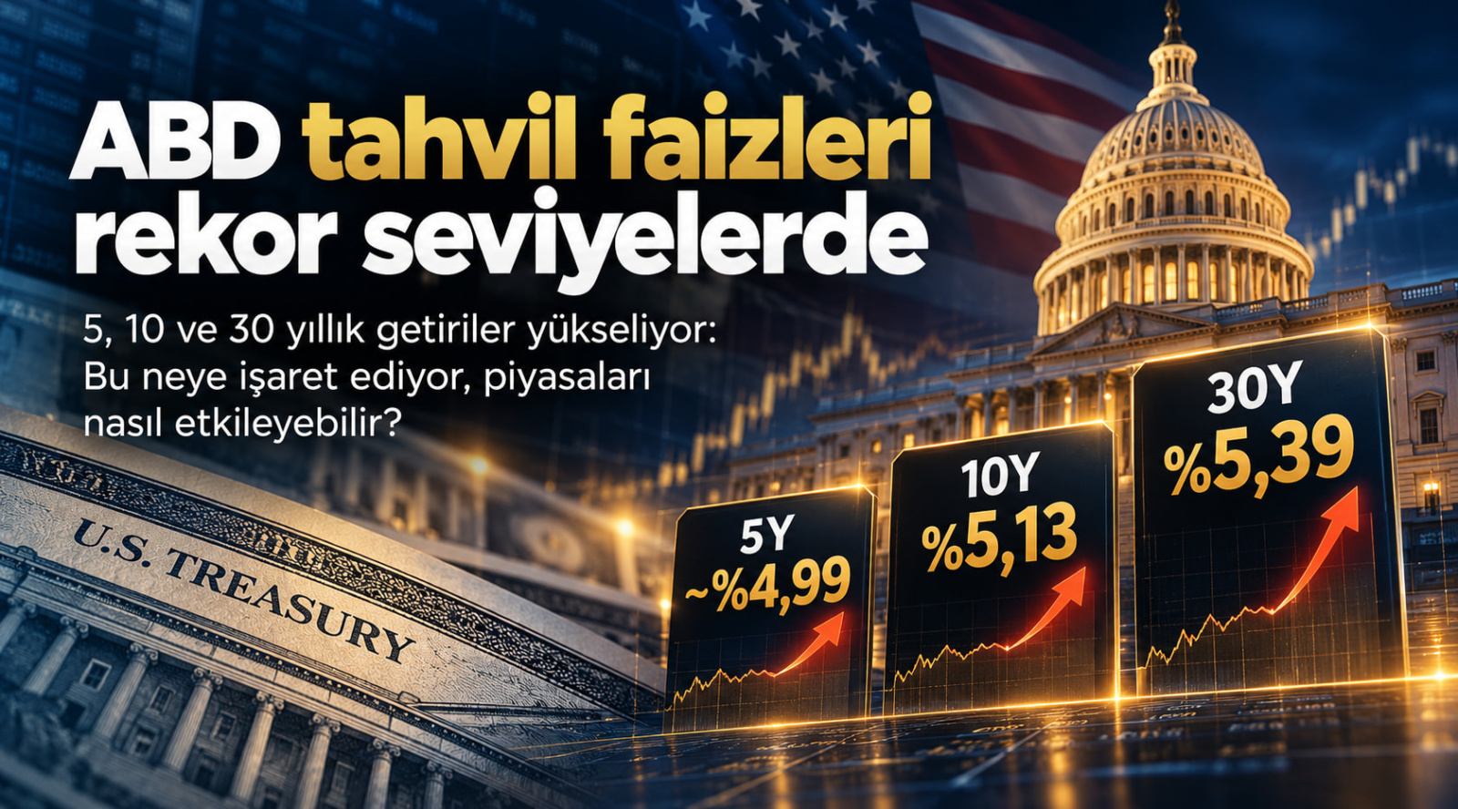 ABD Tahvil Faizlerinde Kritik Eşik: 5, 10 ve 30 Yıllık Getiriler Neden Yükseliyor?
