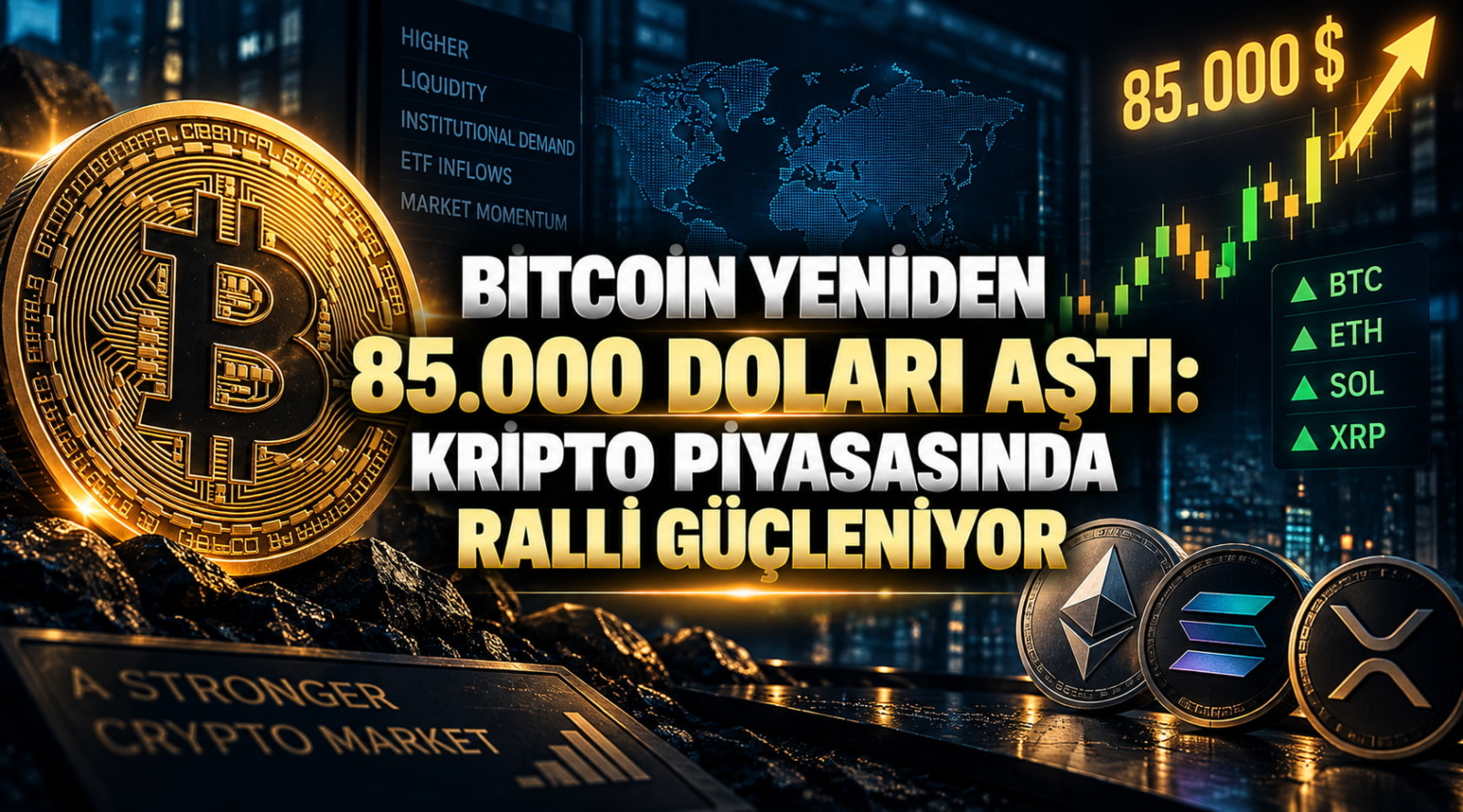 Bitcoin Yeniden 85.000 Doları Aştı: Kripto Piyasasında Ralli Güçleniyor