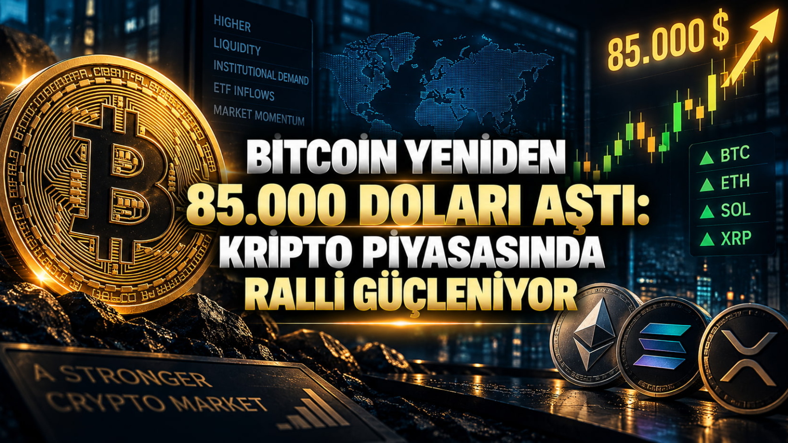 Bitcoin Yeniden 85.000 Doları Aştı: Kripto Piyasasında Ralli Güçleniyor