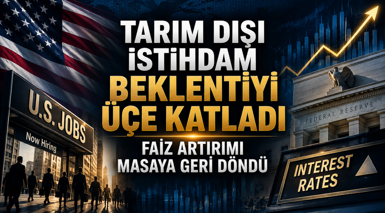 Tarım Dışı İstihdam Beklentiyi Üçe Katladı: Faiz Artırımı Masaya Geri Döndü
