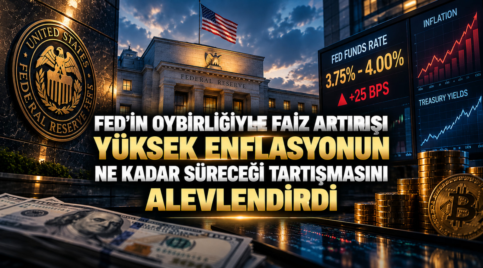 Fed’in Oybirliğiyle Faiz Artırması Enflasyonun Ne Kadar Süreceği Tartışmasını Alevlendirdi