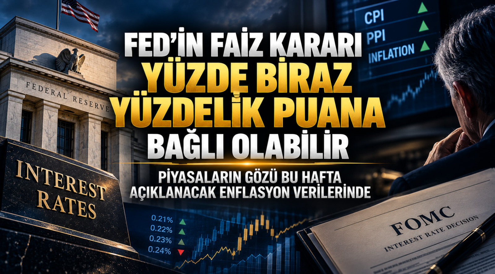 Fed’in Faiz Kararı Yüzde Birkaç Yüzdelik Puanlık Farka Bağlı Olabilir
