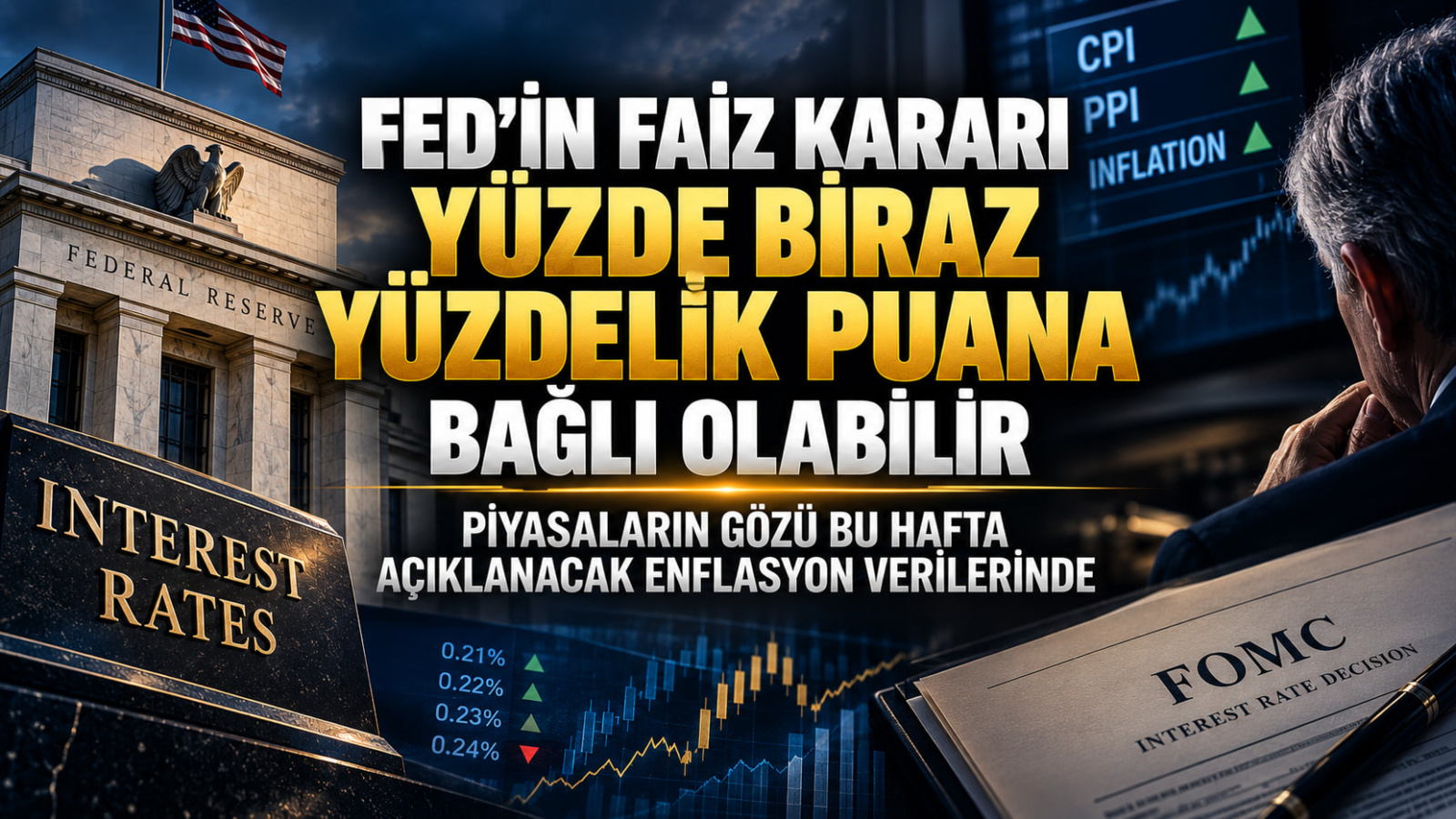 Fed’in Faiz Kararı Yüzde Birkaç Yüzdelik Puanlık Farka Bağlı Olabilir
