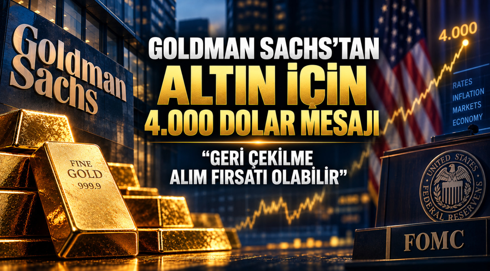 Goldman Sachs’tan Altın İçin 4.000 Dolar Mesajı: Geri Çekilme Alım Fırsatı Olabilir