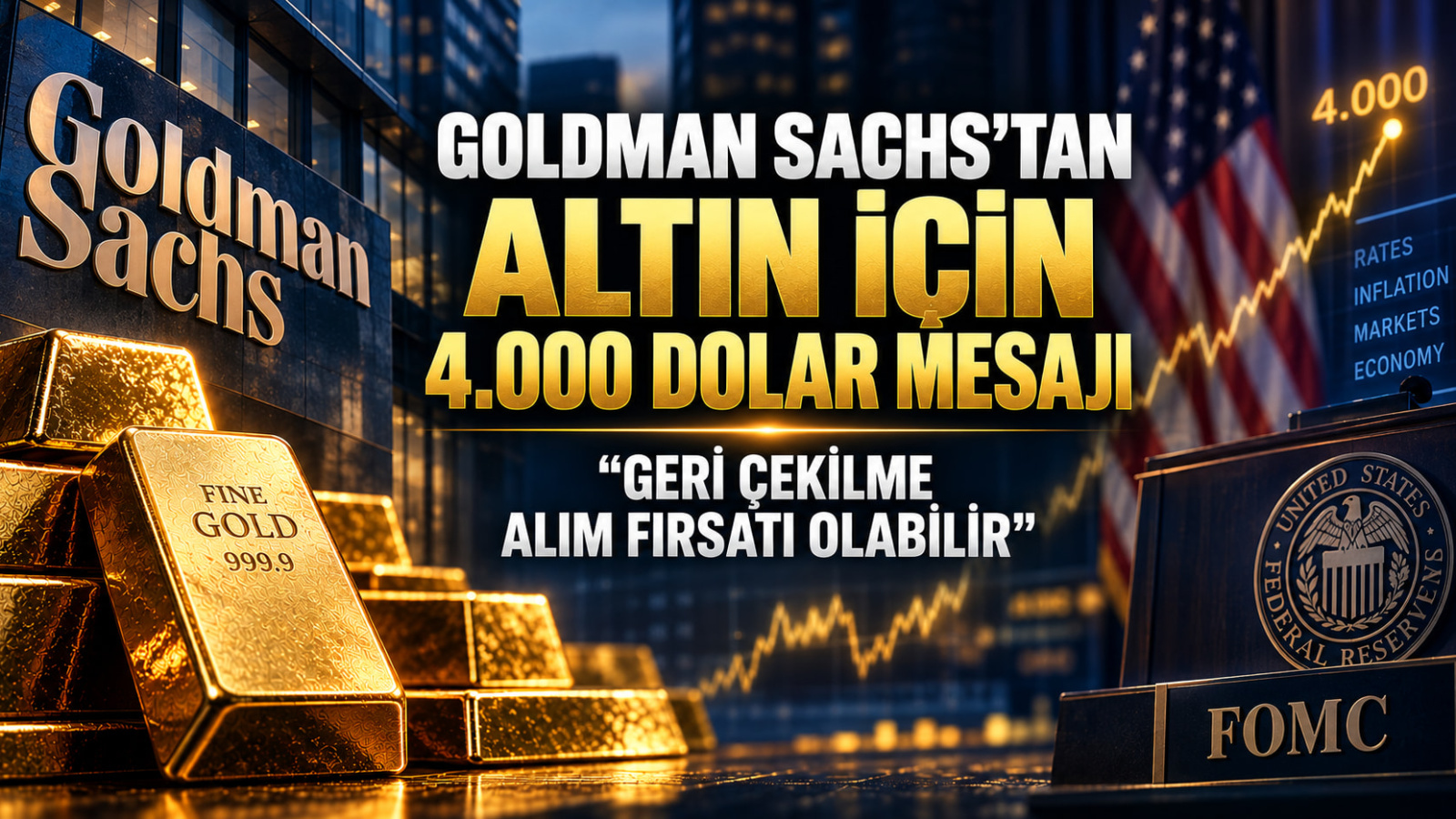 Goldman Sachs’tan Altın İçin 4.000 Dolar Mesajı: Geri Çekilme Alım Fırsatı Olabilir