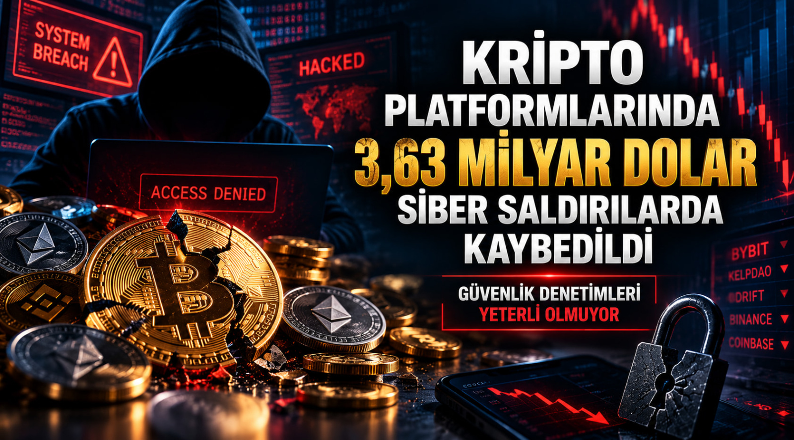 Kripto Platformlarında Güvenlik Alarmı: 3,63 Milyar Dolar Siber Saldırılarda Kaybedildi