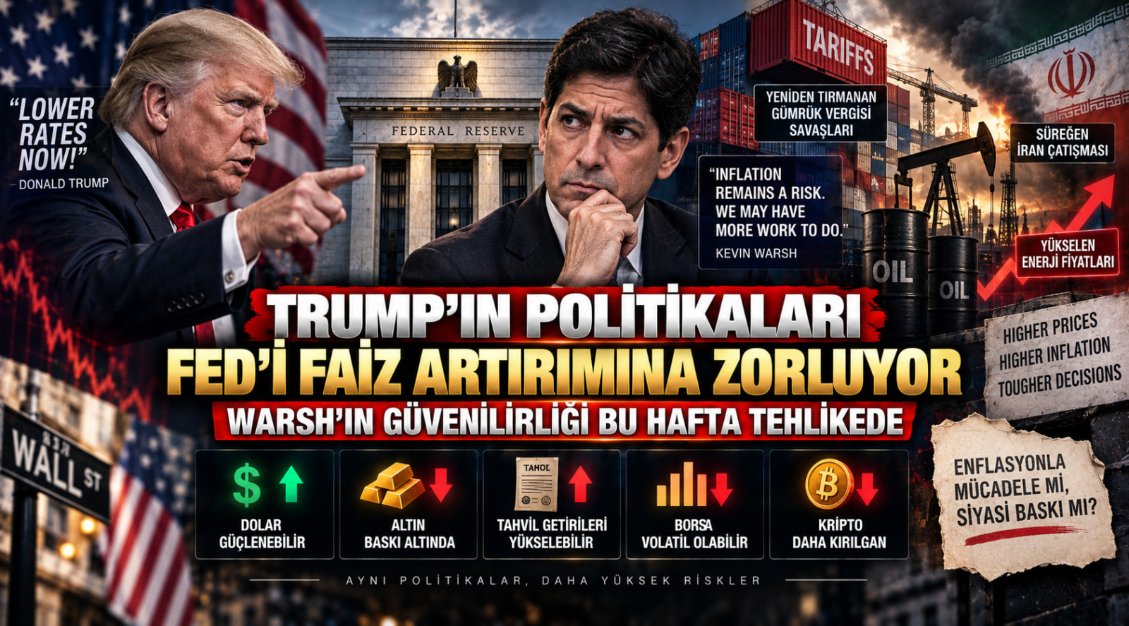 Trump’ın Politikaları Fed’i Faiz Artırımına Zorluyor: Warsh’ın Kredibilitesi Sınavda