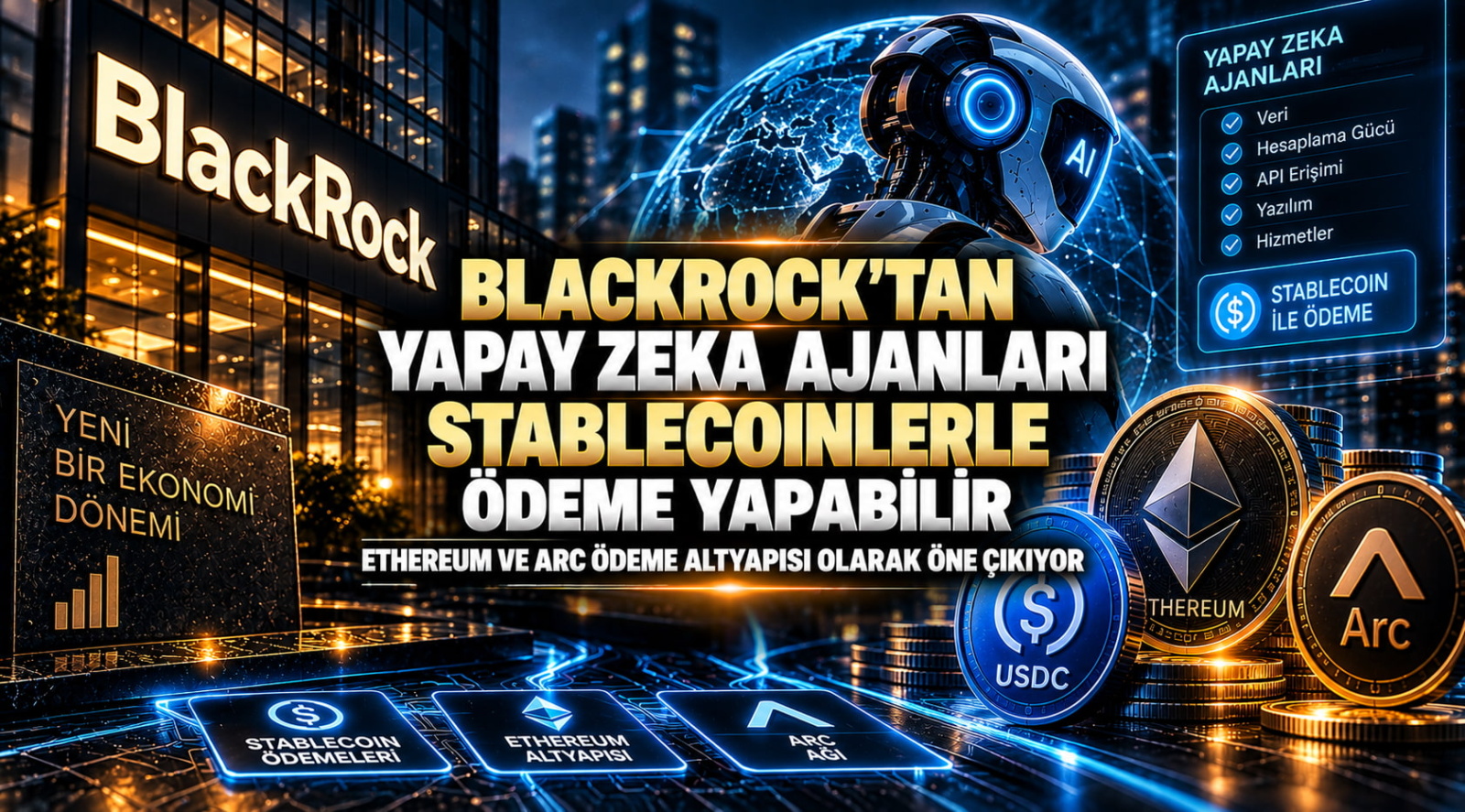 BlackRock'tan Kripto Ve Yapay Zeka İçin Yeni Tez: AI Ajanları Stablecoinlerle Ödeme Yapabilir
